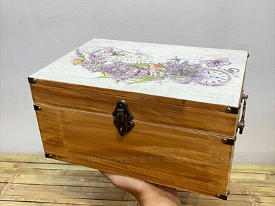 Rương gỗ phong cách cổ điển [06 Kiểu] KT30x20x15cm RUONG-GO-03